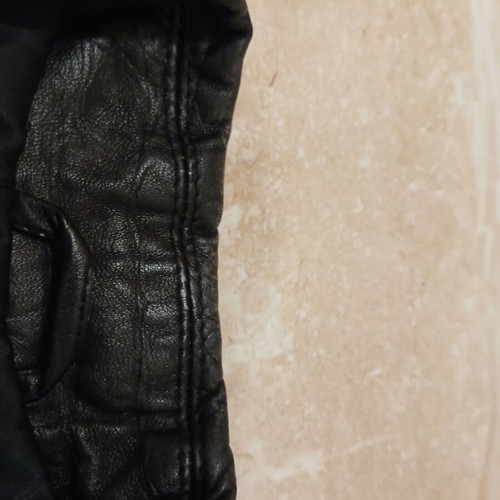 Long black leather jacket size S like new, TIMBER LEATHER