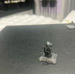 Metal miniature cat like new with base and detailed work