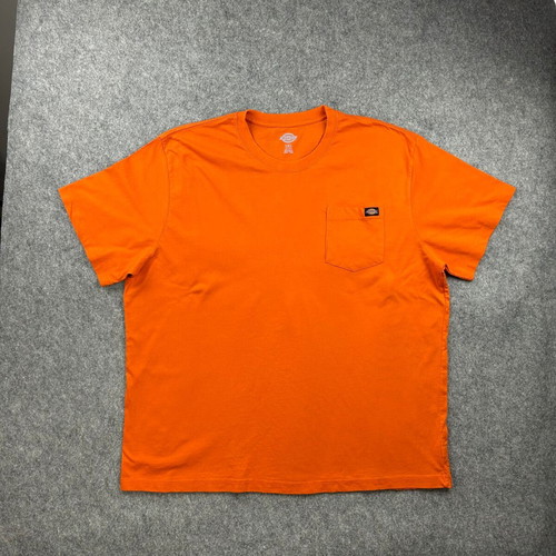 Dickies T-shirt 3XL orange with pocket, 100% cotton