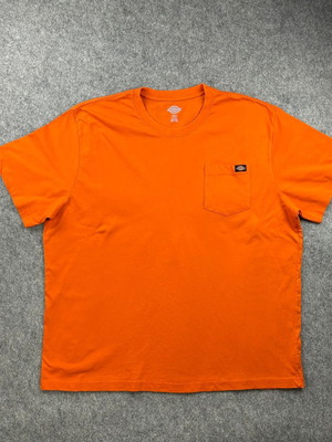 Dickies T-shirt 3XL orange with pocket, 100% cotton