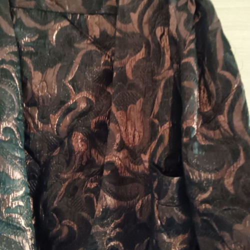 Women's suit set jacket and skirt used, brown