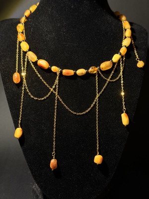Handmade Baltic Amber Choker Necklace new