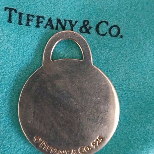 Tiffany & Co 925 Sterling Silver Keychain new with inscription