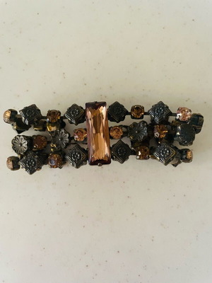 Metal bracelet new, gray and brown