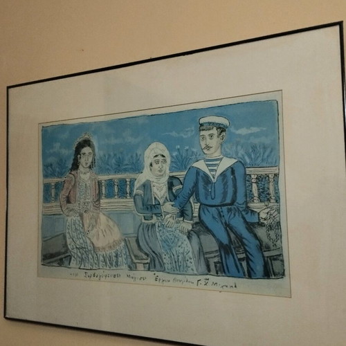 Theofilos Chatzimichail art prints used, set of two framed works