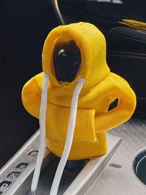 Car gear shift cover yellow new