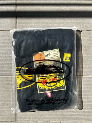 Corteiz Yella Guerillaz cargos black and yellow size large new