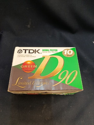 Κασέτες TDK D90 Green Limited Edition πακέτο 10 σαν καινούργιο