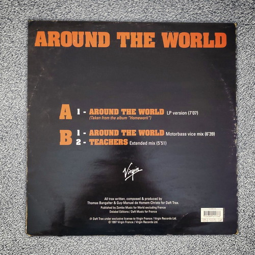 Daft Punk Around The World 12" vinyl maxi single used, UK original 1997