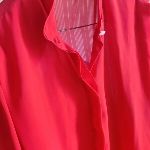 Shirt with transparency like new, coral color, size L
