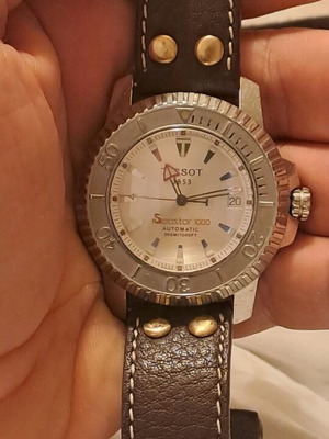 Tissot Seastar αυτόματο 300 m μεταχειρισμένο με δερμάτινο λουρί