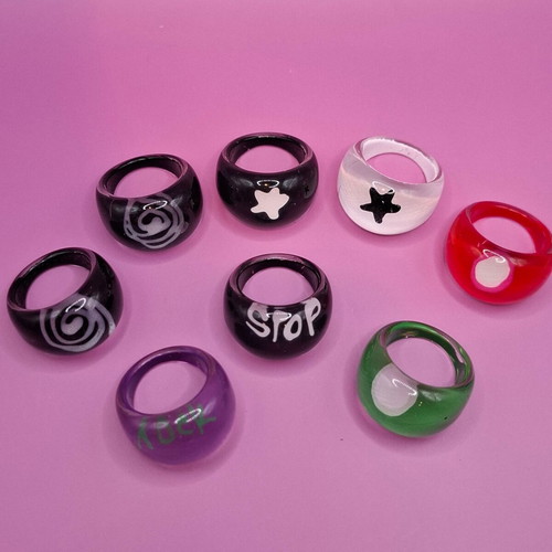 Rings like new, pack of 8, various designs