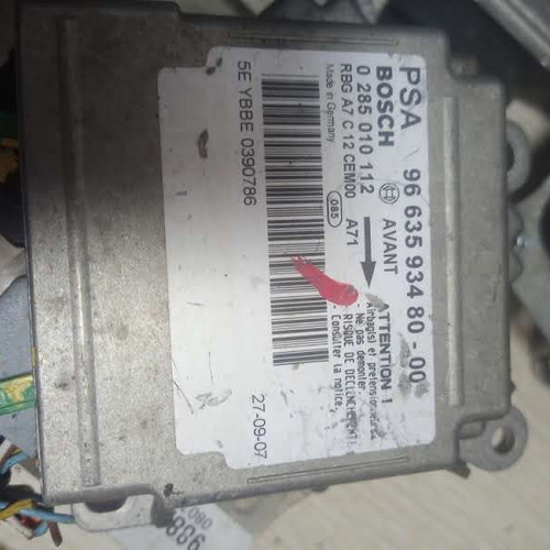 Airbag module Peugeot 207 used, 9663593480