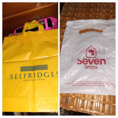 Collectible bags used, set of 2, one from London