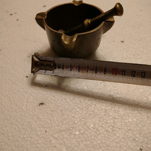 Antique brass mortar restored