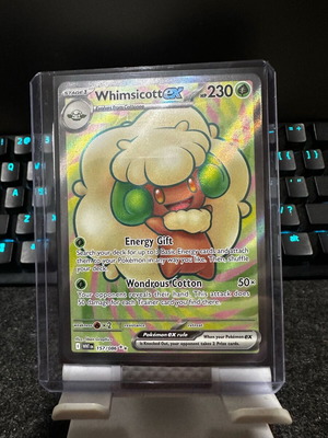 Whimsicott ex full art card new White Flare set 157/86