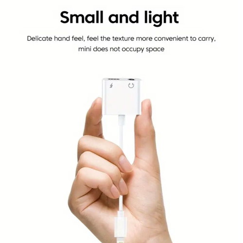 Lightning adapter for headphones 3.5mm and charging