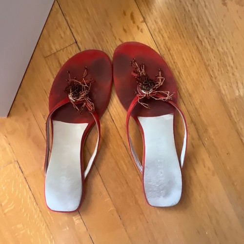 Red sandals used, size 39
