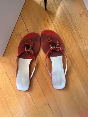 Red sandals used, size 39