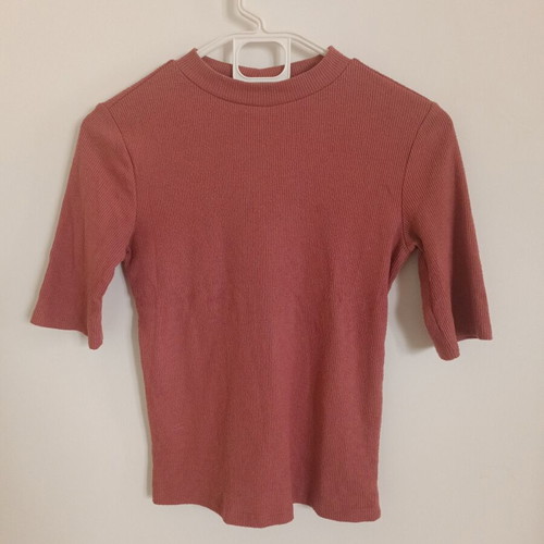 Tally Weijl ribbed top in dusty pink new, size S