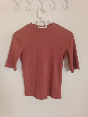 Tally Weijl ribbed top in dusty pink new, size S