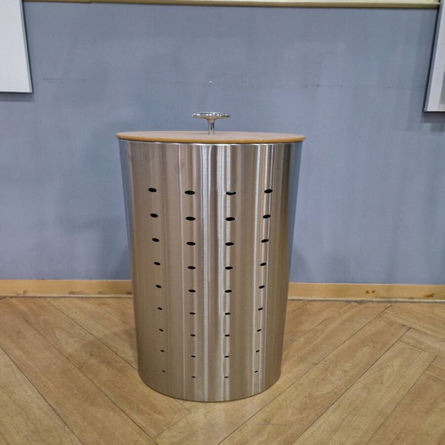 Laundry basket 40 liters with oak lid, 58cm height new