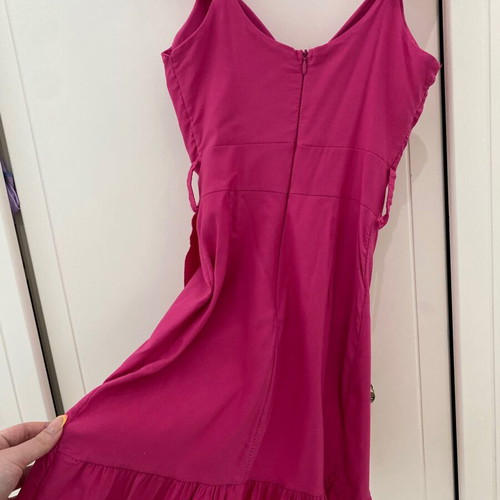 Mini dress pink like new, fuchsia with zipper