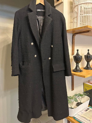 Γυναικείο παλτό Zara extra small μαύρο σε καλή κατάσταση