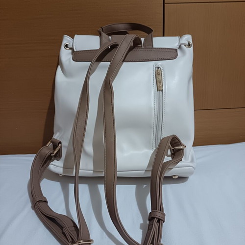 Verde backpack for women new, white and beige