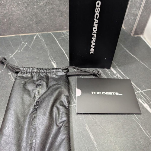 Oscar & Frank sunglasses case new black with card and box