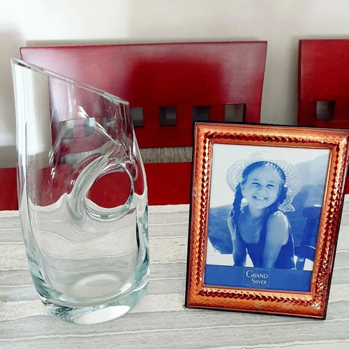 Krosno Poland handmade glass vase like new