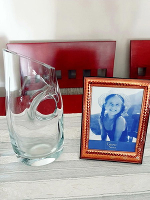 Krosno Poland handmade glass vase like new