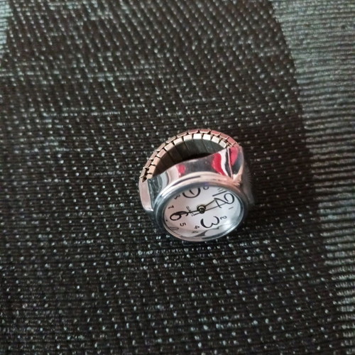 Mini ring watch new, silver