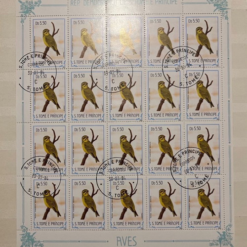 Stamp pages used, pack of 10, uncut, excellent condition
