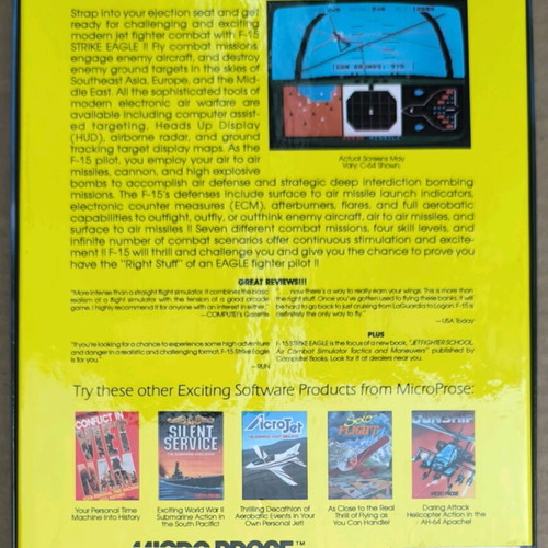 F-15 Strike Eagle like new, Atari ST, MicroProse