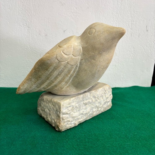 Marble folk sculpture used, bird figure, height 26cm