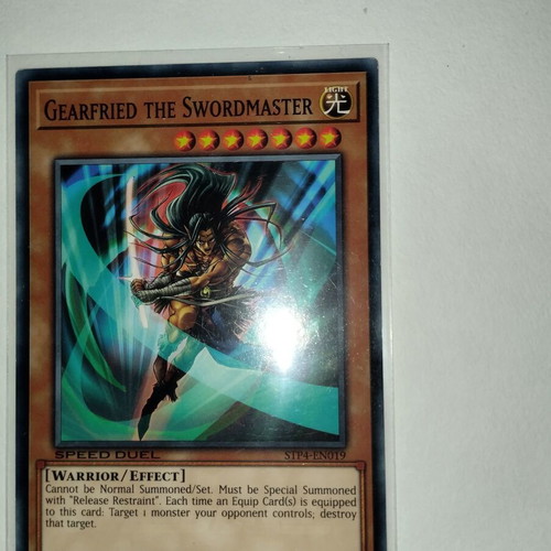 Gearfried The Swordmaster Yu-Gi-Oh! card, common rarity