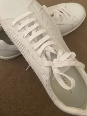 Zara sneakers man white size 46 new leather