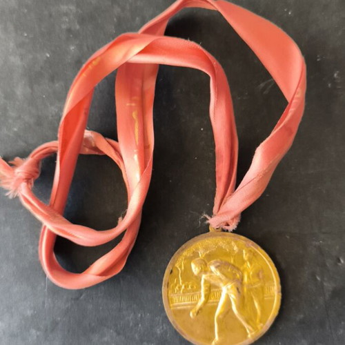 Boccia Medal used, metal, 5 cm diameter
