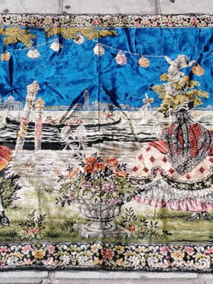 Velvet wall tapestry with theme Nobles in Venice 1080x1.20, like new