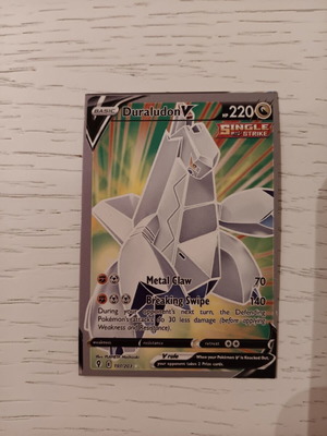Pokémon Card Duraludon V Ultra Rare from Evolving Skies 197/203 like new