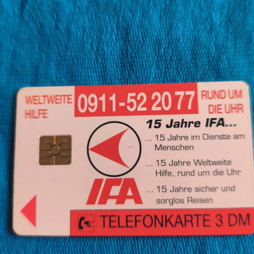 German phone card used