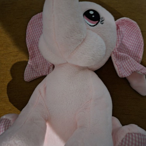 Plush elephant 50 cm pink like new, gift decoration