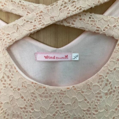 Mini dress used with lace, size L/XL, pink