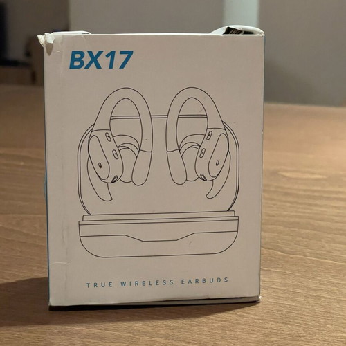 BX17 wireless sport headphones with ear hooks, rose gold