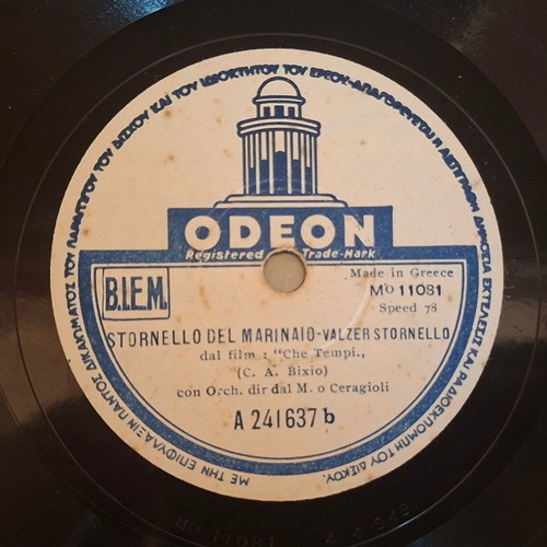 Luciano Tajoli Odeon 78 RPM Gramophone Record used