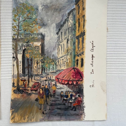 Three Parisian paintings used