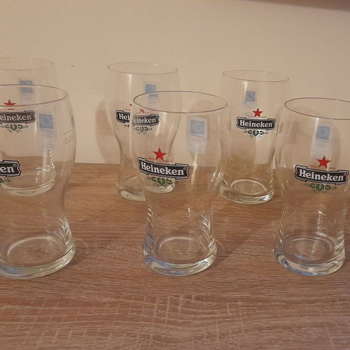 Heineken glasses used, Athens 2004 Olympic Games, pack of 6