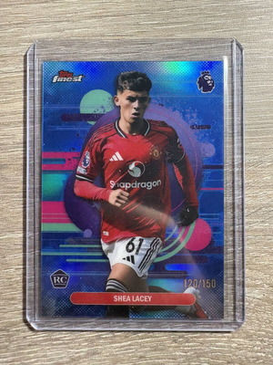 Shea Lacey /150 Blue Refractor 2025-26 Topps Finest EPL κάρτα Manchester United