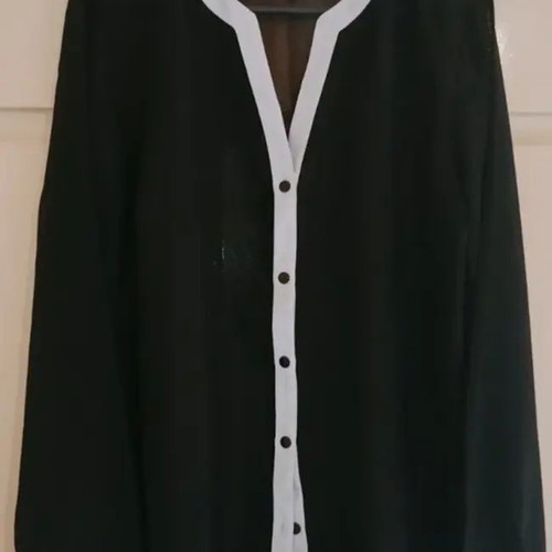 See-through shirt Bonprix Collection like new, black and white, size L/XL